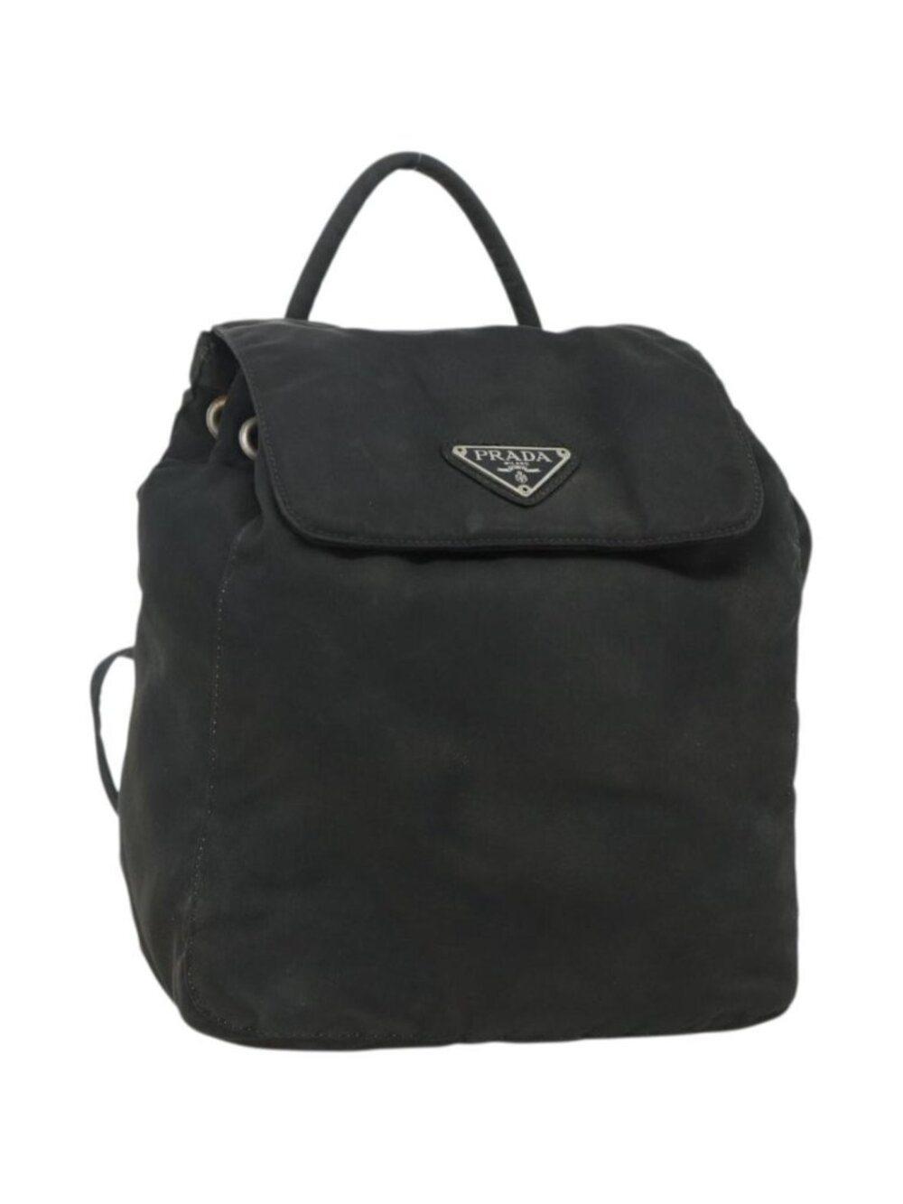 PRADA Backpack Nylon Black Silver